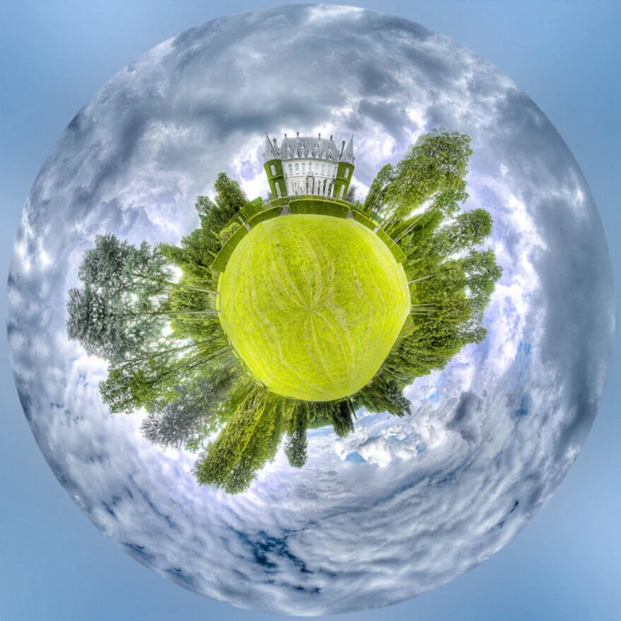 Photo mini planète par Paul Marnef du château de La Hulpe