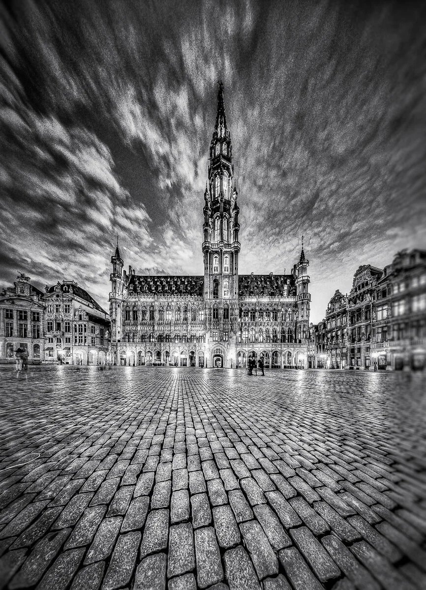 Photo Noir et Blanc de la Grand Place de Bruxelles
