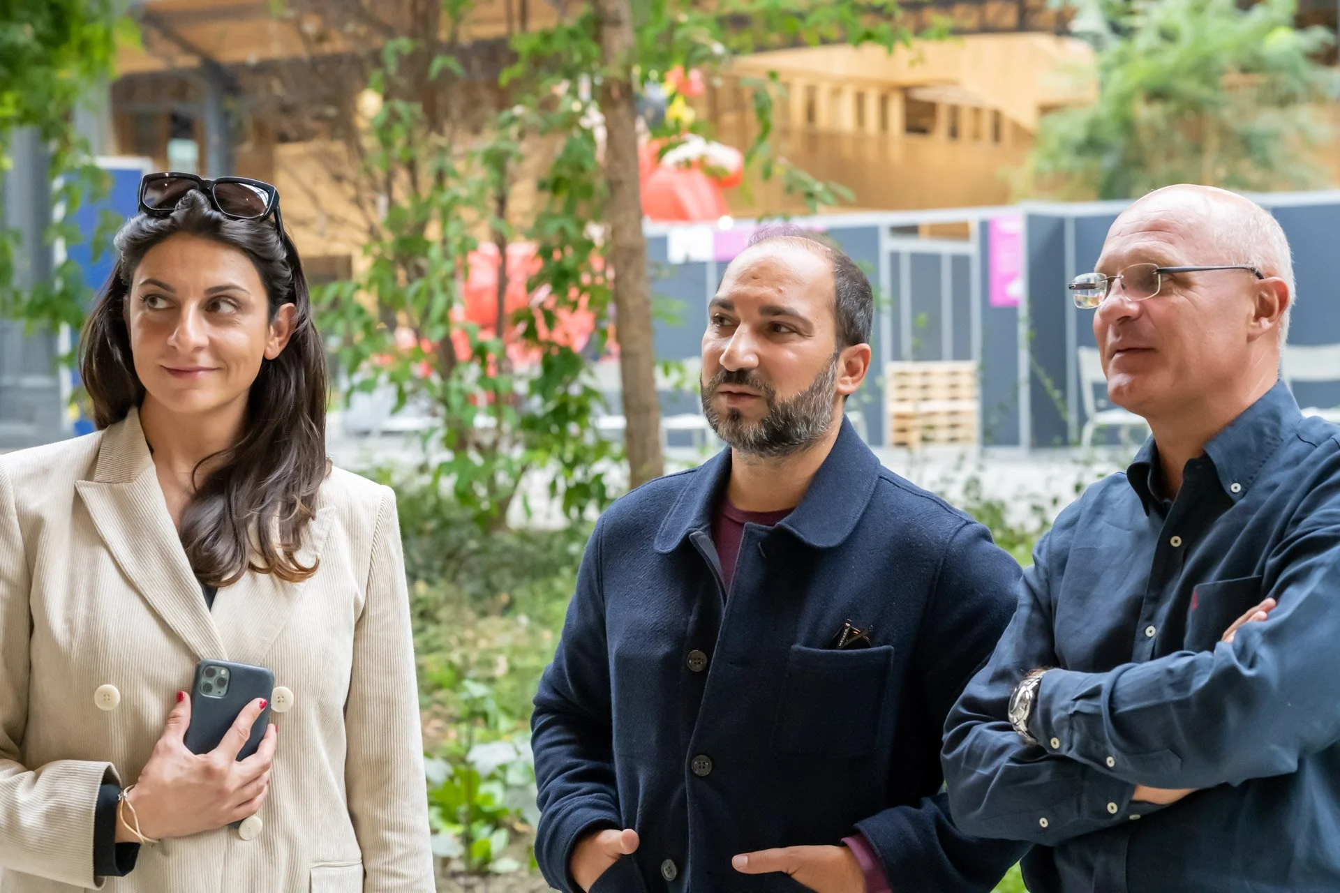 Mehri Ghaleghovand at the opening of the Jean Boghossian exhibition and the launch of the BXL.ART-NFT.GALLERY