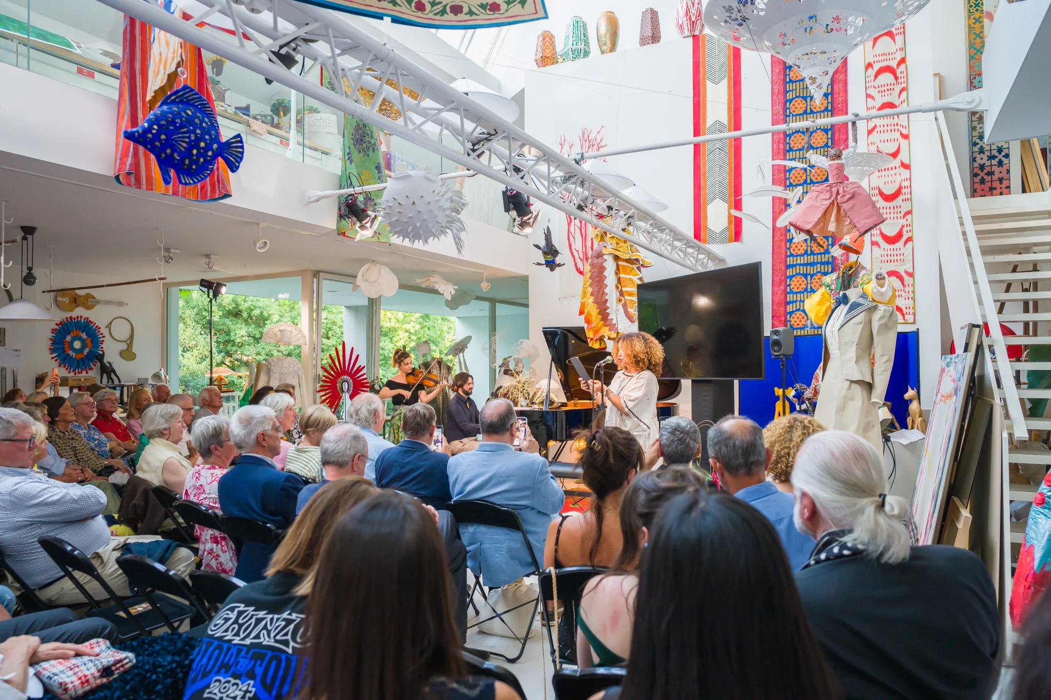 Photograph taken during a gala evening at the Jardin Musical